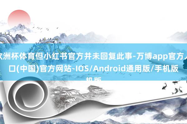 欧洲杯体育但小红书官方并未回复此事-万博app官方入口(中国)官方网站-IOS/Android通用版/手机版