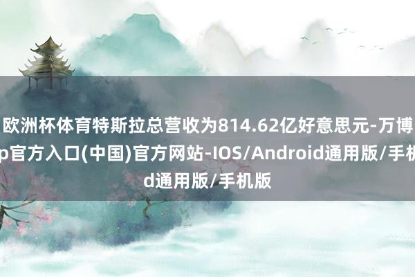 欧洲杯体育特斯拉总营收为814.62亿好意思元-万博app官方入口(中国)官方网站-IOS/Android通用版/手机版