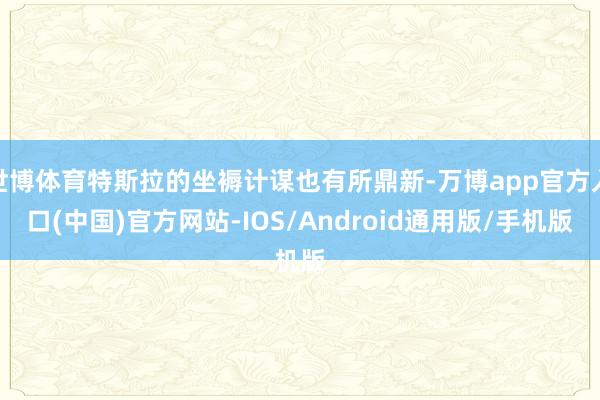 世博体育特斯拉的坐褥计谋也有所鼎新-万博app官方入口(中国)官方网站-IOS/Android通用版/手机版
