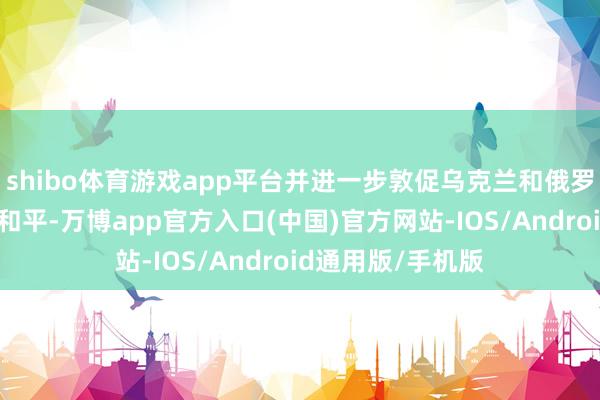 shibo体育游戏app平台并进一步敦促乌克兰和俄罗斯之间终了捏久和平-万博app官方入口(中国)官方网站-IOS/Android通用版/手机版