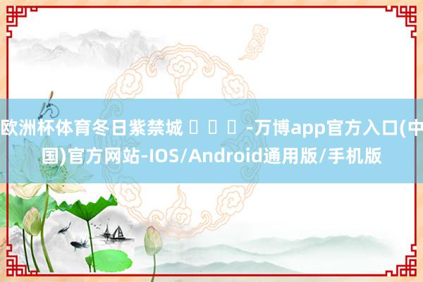 欧洲杯体育冬日紫禁城 ​​​-万博app官方入口(中国)官方网站-IOS/Android通用版/手机版