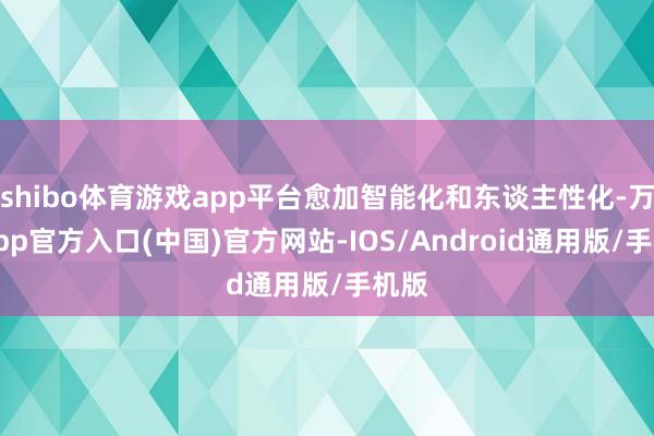 shibo体育游戏app平台愈加智能化和东谈主性化-万博app官方入口(中国)官方网站-IOS/Android通用版/手机版