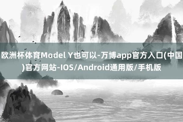 欧洲杯体育Model Y也可以-万博app官方入口(中国)官方网站-IOS/Android通用版/手机版