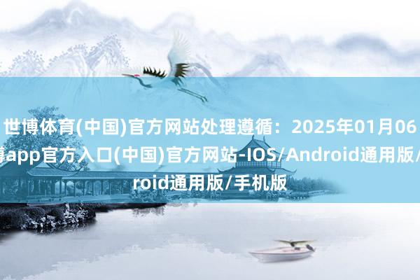 世博体育(中国)官方网站处理遵循：2025年01月06日-万博app官方入口(中国)官方网站-IOS/Android通用版/手机版