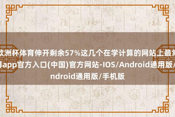 欧洲杯体育伸开剩余57%这几个在学计算的网站上最常见-万博app官方入口(中国)官方网站-IOS/Android通用版/手机版