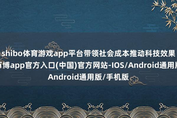 shibo体育游戏app平台带领社会成本推动科技效果产业化-万博app官方入口(中国)官方网站-IOS/Android通用版/手机版