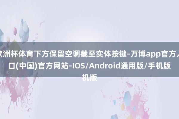 欧洲杯体育下方保留空调截至实体按键-万博app官方入口(中国)官方网站-IOS/Android通用版/手机版