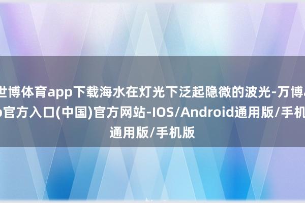 世博体育app下载海水在灯光下泛起隐微的波光-万博app官方入口(中国)官方网站-IOS/Android通用版/手机版
