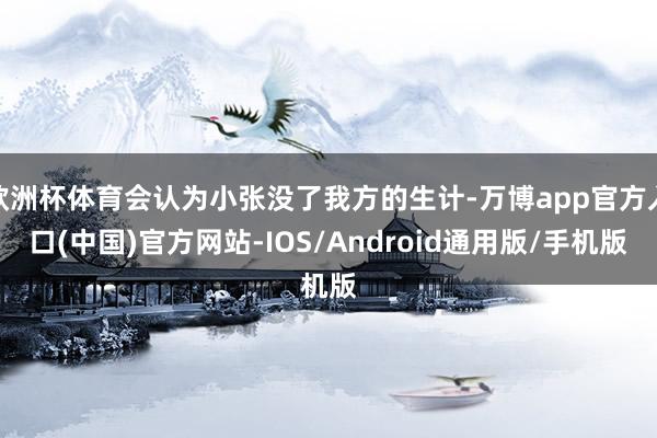 欧洲杯体育会认为小张没了我方的生计-万博app官方入口(中国)官方网站-IOS/Android通用版/手机版