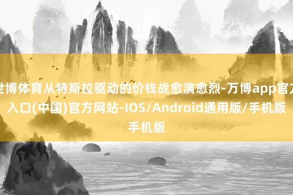世博体育从特斯拉驱动的价钱战愈演愈烈-万博app官方入口(中国)官方网站-IOS/Android通用版/手机版