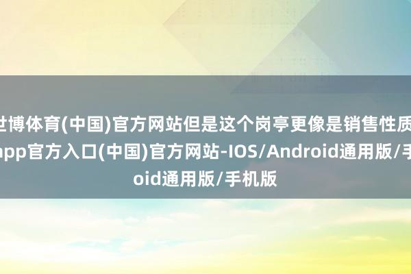 世博体育(中国)官方网站但是这个岗亭更像是销售性质-万博app官方入口(中国)官方网站-IOS/Android通用版/手机版