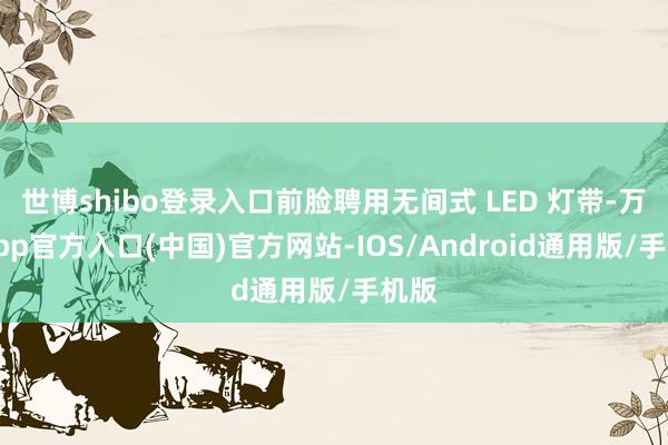 世博shibo登录入口前脸聘用无间式 LED 灯带-万博app官方入口(中国)官方网站-IOS/Android通用版/手机版
