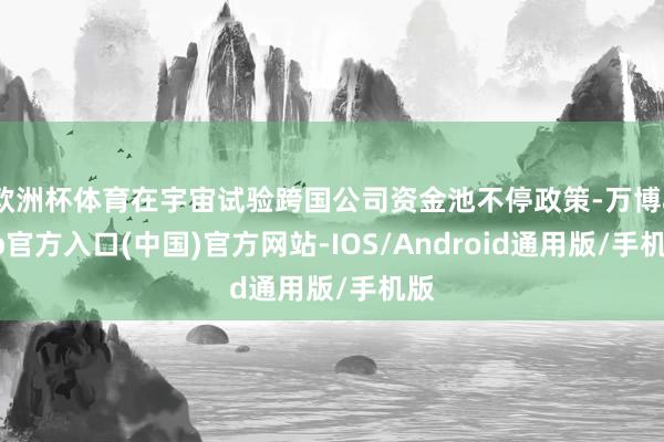 欧洲杯体育在宇宙试验跨国公司资金池不停政策-万博app官方入口(中国)官方网站-IOS/Android通用版/手机版