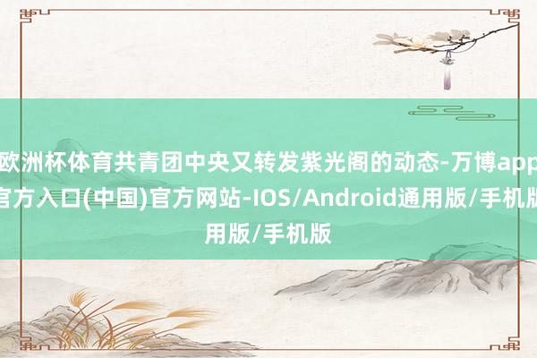 欧洲杯体育共青团中央又转发紫光阁的动态-万博app官方入口(中国)官方网站-IOS/Android通用版/手机版