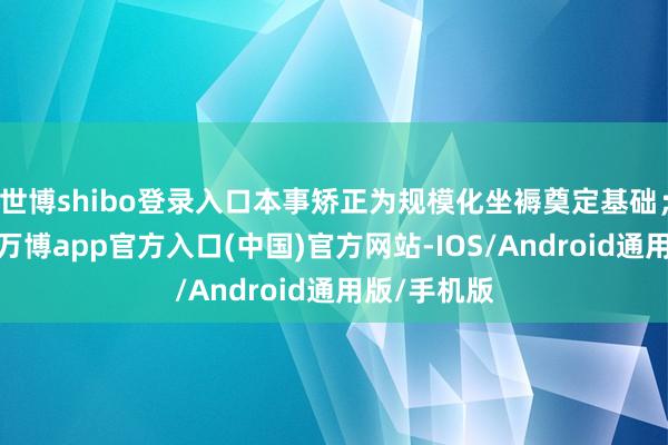 世博shibo登录入口本事矫正为规模化坐褥奠定基础；在辐射端-万博app官方入口(中国)官方网站-IOS/Android通用版/手机版
