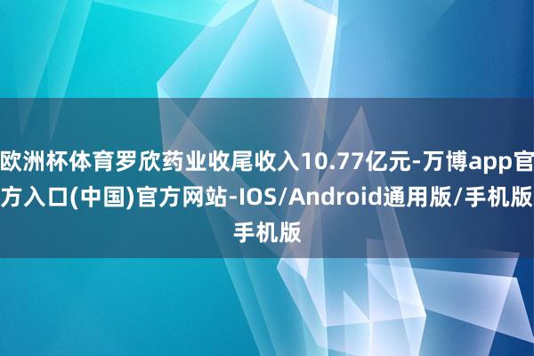 欧洲杯体育罗欣药业收尾收入10.77亿元-万博app官方入口(中国)官方网站-IOS/Android通用版/手机版