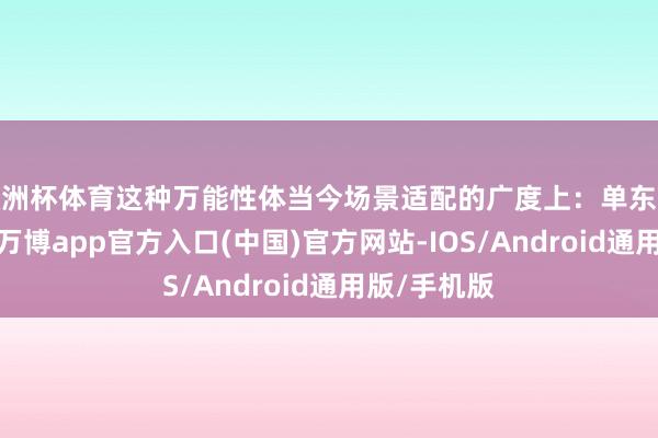 欧洲杯体育这种万能性体当今场景适配的广度上:单东谈主刷怪时-万博app官方入口(中国)官方网站-IOS/Android通用版/手机版