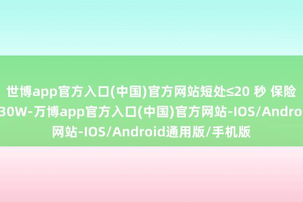 世博app官方入口(中国)官方网站短处≤20 秒 保险机制:超时补单 30W-万博app官方入口(中国)官方网站-IOS/Android通用版/手机版