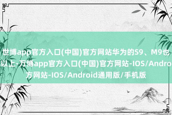 世博app官方入口(中国)官方网站华为的S9、M9也要45万至50万元以上-万博app官方入口(中国)官方网站-IOS/Android通用版/手机版
