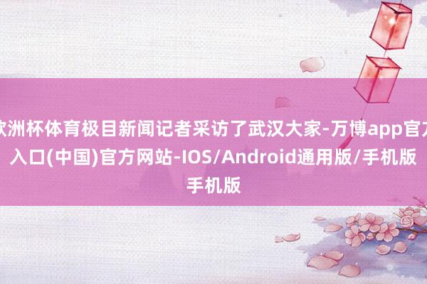 欧洲杯体育极目新闻记者采访了武汉大家-万博app官方入口(中国)官方网站-IOS/Android通用版/手机版