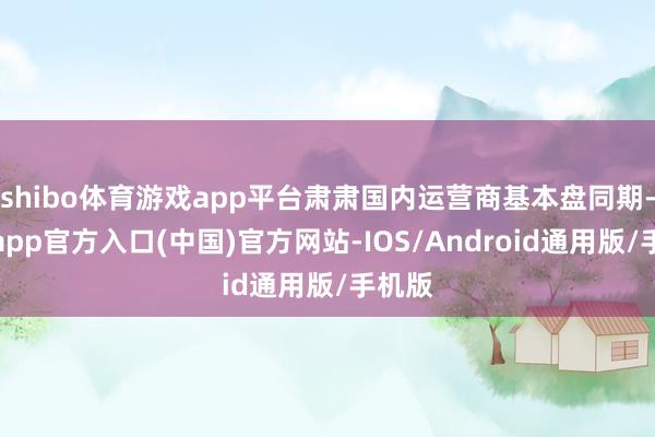 shibo体育游戏app平台肃肃国内运营商基本盘同期-万博app官方入口(中国)官方网站-IOS/Android通用版/手机版