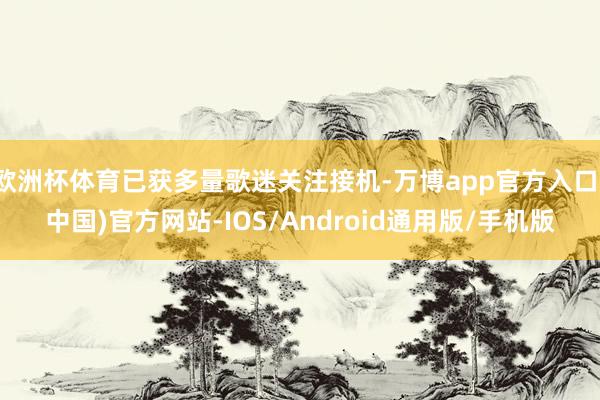 欧洲杯体育已获多量歌迷关注接机-万博app官方入口(中国)官方网站-IOS/Android通用版/手机版