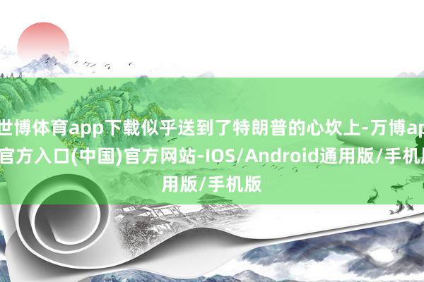 世博体育app下载似乎送到了特朗普的心坎上-万博app官方入口(中国)官方网站-IOS/Android通用版/手机版