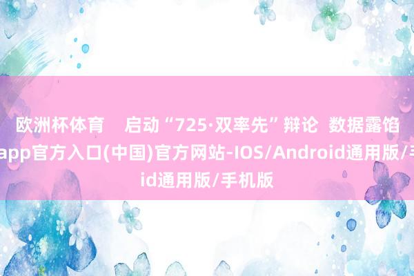 欧洲杯体育 启动“725·双率先”辩论 数据露馅-万博app官方入口(中国)官方网站-IOS/Android通用版/手机版
