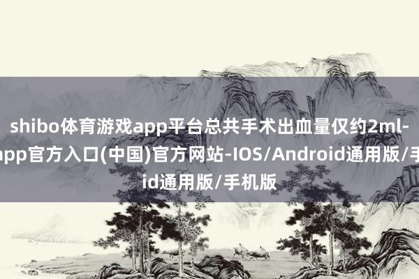 shibo体育游戏app平台总共手术出血量仅约2ml-万博app官方入口(中国)官方网站-IOS/Android通用版/手机版