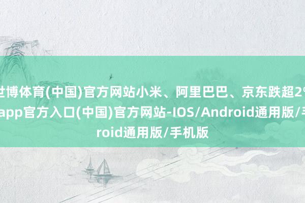 世博体育(中国)官方网站小米、阿里巴巴、京东跌超2%-万博app官方入口(中国)官方网站-IOS/Android通用版/手机版